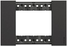 Рамка горизонтальная Legrand BTicino Living Now 1-м. 3 мод. черный картинка